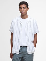 Barbour® White Garnock Stripe Regular Fit Shirt - Image 1 of 5