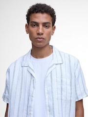 Barbour® White Garnock Stripe Regular Fit Shirt - Image 3 of 5