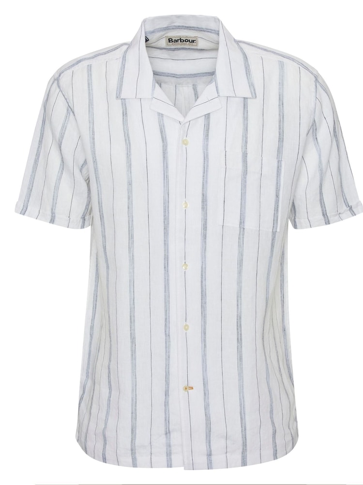 Barbour® White Garnock Stripe Regular Fit Shirt - Image 5 of 5
