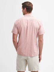 Barbour® Pink Nelson Linen Blend Short Sleeve Shirt - Image 2 of 5