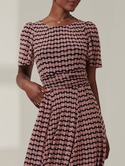 Jolie Moi Pink Spot Print Mesh Maxi Dress - Image 6 of 6
