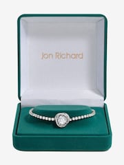 Jon Richard Silver Tone Crystal Halo Toggle Bracelet - Image 3 of 3