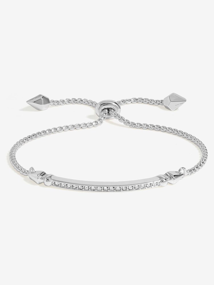 Jon Richard Silver Tone Cubic Zirconia Toggle Bracelet - Image 3 of 3