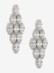 Jon Richard Silver Tone Statement Cubic Zirconia Earrings - Image 1 of 4