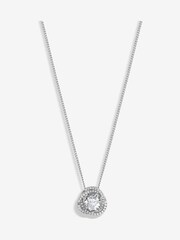Jon Richard Silver Tone Crystal Halo Pendant - Image 1 of 3
