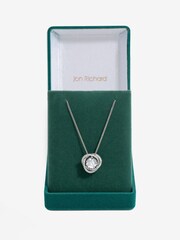 Jon Richard Silver Tone Crystal Halo Pendant - Image 2 of 3