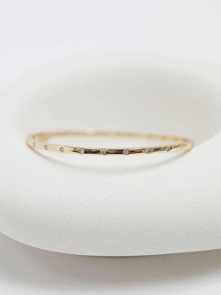 Jon Richard Gold Tone Fine Crystal Bangle - Image 1 of 3