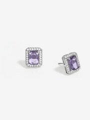 Jon Richard Silver Tone Amethyst Perfume Bottle Stud Earrings - Image 2 of 4