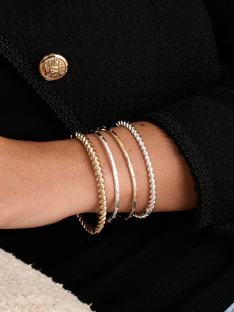 Jon Richard Silver Tone Fine Crystal Bangle - Image 3 of 3
