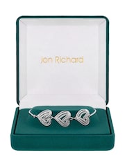 Jon Richard Silver Tone Heart Toggle Bracelet - Image 1 of 3