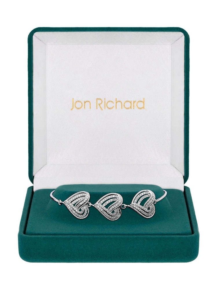 Jon Richard Silver Tone Heart Toggle Bracelet - Image 1 of 3