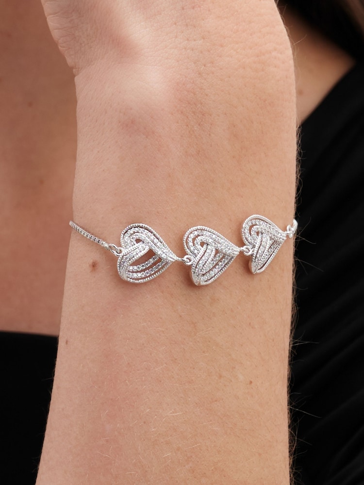 Jon Richard Silver Tone Heart Toggle Bracelet - Image 3 of 3