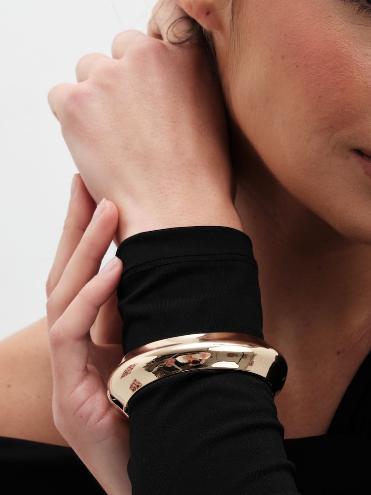 Jon Richard Gold Tone Dome Bangle - Image 1 of 3