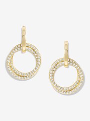 Jon Richard Gold Tone Open Circle Earrings - Image 1 of 3
