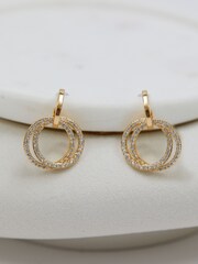 Jon Richard Gold Tone Open Circle Earrings - Image 3 of 3