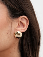 Jon Richard Gold Tone Dome Earrings - Image 1 of 2