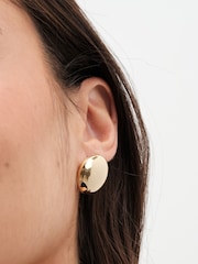 Jon Richard Gold Tone Dome Earrings - Image 2 of 2