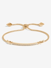 Jon Richard Gold Tone Cubic Zirconia Toggle Bracelet - Image 1 of 3