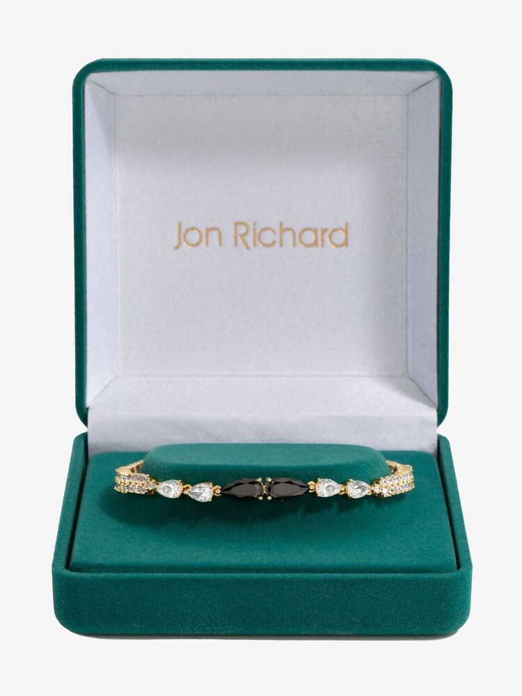 Jon Richard Gold Tone Jet Pear Drop Bracelet - Image 1 of 3