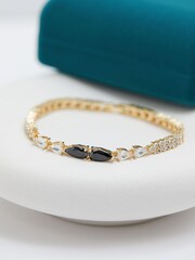 Jon Richard Gold Tone Jet Pear Drop Bracelet - Image 3 of 3