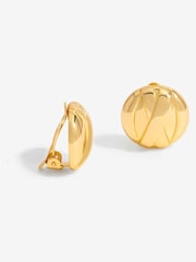 Jon Richard Gold Tone Dome Clip Earrings - Image 1 of 3