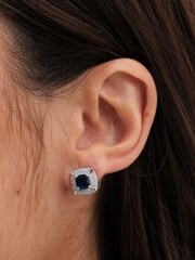 Jon Richard Silver Tone Sapphire Stud Earrings - Image 3 of 3
