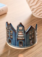 Ceramic House Scene Tea Light Holder - Image 1 of 5