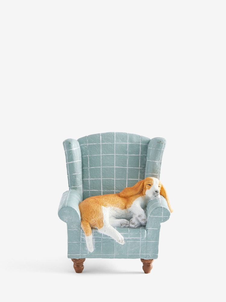 Brown/White Basset Hound Chair Ornament - Image 2 of 5