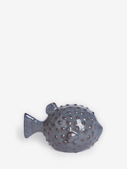 Blue Ceramic Puffer Fish Ornament - Image 4 of 7