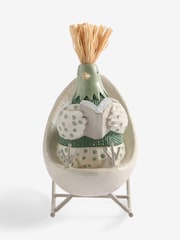 Sage Green Rocking Chair Chicken Ornament - Image 3 of 5