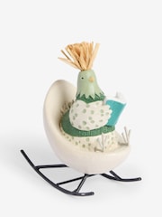 Sage Green Rocking Chair Chicken Ornament - Image 4 of 5