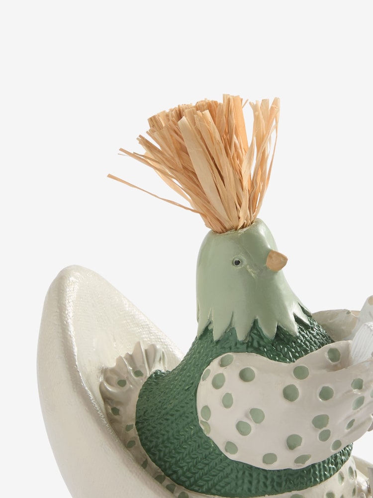 Sage Green Rocking Chair Chicken Ornament - Image 5 of 5