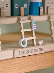 Blue/White Wooden Beach Hut Scene Large Ornament - Image 3 of 6