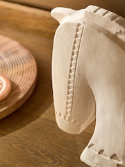 Natural Ceramic Horse Head Ornament - Image 2 of 5