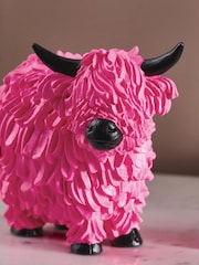 Neon Pink Hamish the Highland Cow Ornament - Image 4 of 5
