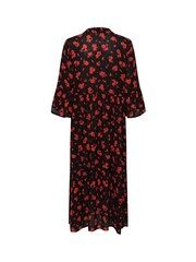 Kaffe KAamber 3/4 Sleeve Maxi Black Dress - Image 5 of 5