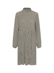 Kaffe Kakarina Long Sleeve High Neck Black Dress - Image 4 of 5