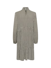 Kaffe Kakarina Long Sleeve High Neck Black Dress - Image 5 of 5