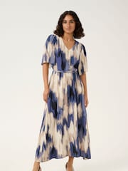 Kaffe KAarona V-Neck Half Sleeve Maxi Black Dress - Image 1 of 5