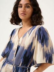 Kaffe KAarona V-Neck Half Sleeve Maxi Black Dress - Image 3 of 5