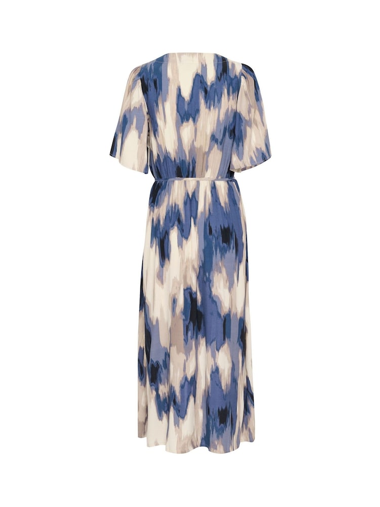 Kaffe KAarona V-Neck Half Sleeve Maxi Black Dress - Image 5 of 5