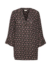 Kaffe Pink KAamber Print V-Notch Neck Tunic - Image 4 of 5