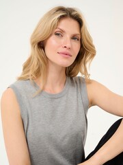 Kaffe KAlizza Round Neck Sleeveless Pullover Jumper - Image 4 of 6