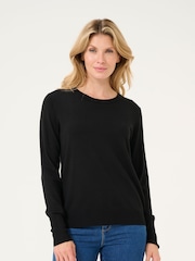 Kaffe Regular Fit KAlizza Round Neck Pullover Jumper - Image 1 of 6
