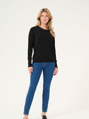 Kaffe Regular Fit KAlizza Round Neck Pullover Jumper - Image 4 of 6