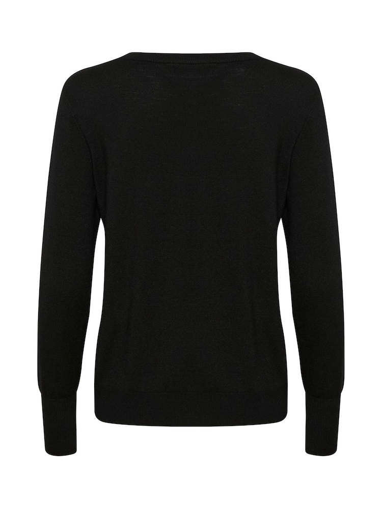 Kaffe Regular Fit KAlizza Round Neck Pullover Jumper - Image 6 of 6