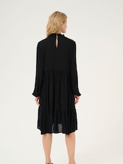 Kaffe KAamber Long Sleeve Turtleneck Black Dress - Image 4 of 6