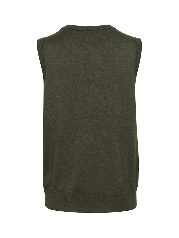 Kaffe KAlizza Round Neck Sleeveless Pullover Jumper - Image 6 of 6