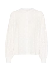Kaffe KAenya Button Floral Round Neck 100% Cotton Blouse - Image 5 of 6