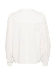 Kaffe KAenya Button Floral Round Neck 100% Cotton Blouse - Image 6 of 6